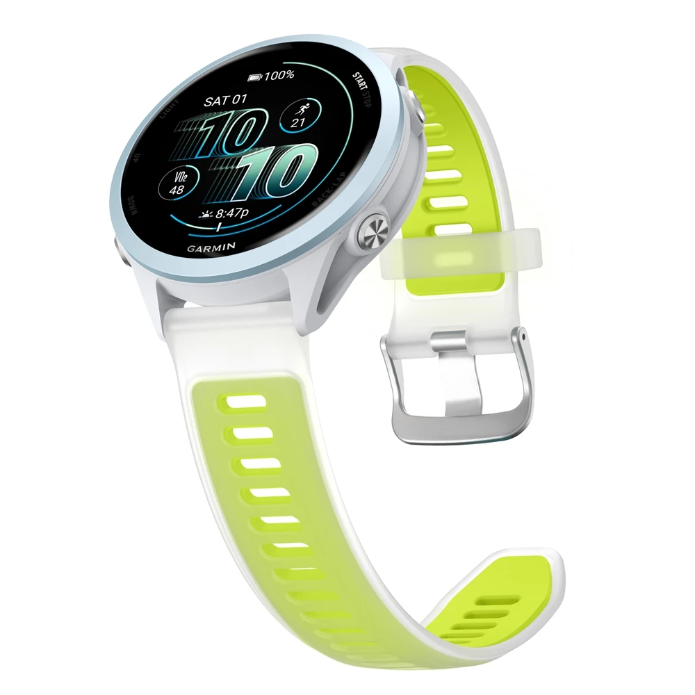 العالمي 22 مللي متر الرياضة سيليكون حزام ل Garmin Forerunner 570 47 مللي متر 265 255 الموسيقى الفرقة ل Vivoactive 4 سوار حزام الساعات