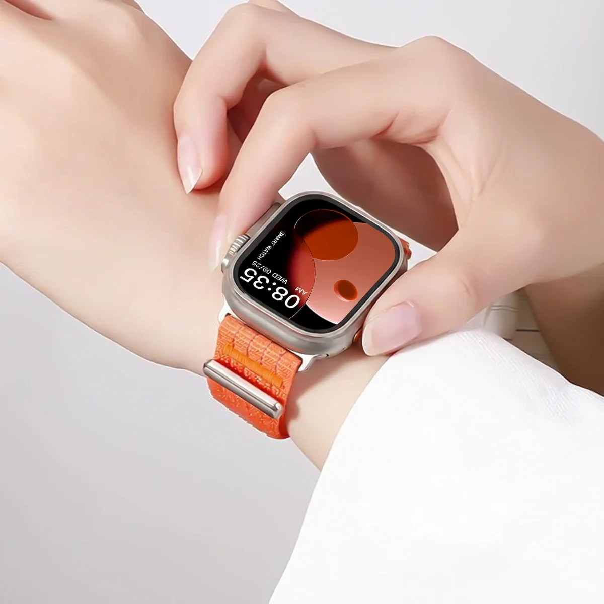 Nylon Strap For Apple Watch 12 11 10 9 8 7 46mm 42mm Ultra 4 3 2 49mm Braided Bracelet iWatch 6 5 4 SE 45mm 41mm 44mm 40mm Belt