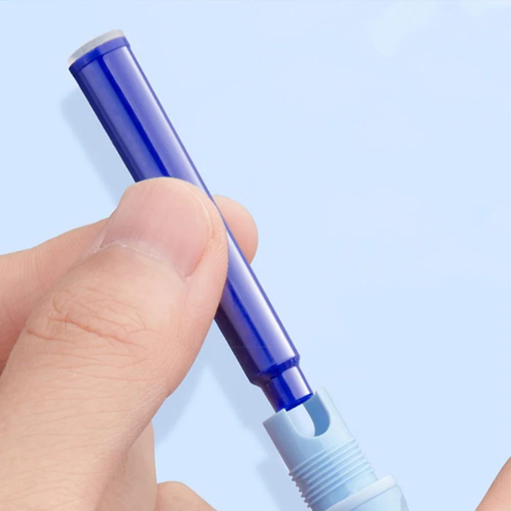 

100pcs Steel Nib Ink Cartridges For Fountain Pens Heat Erasable Quick Drying Refillable Smooth Flow For Office School