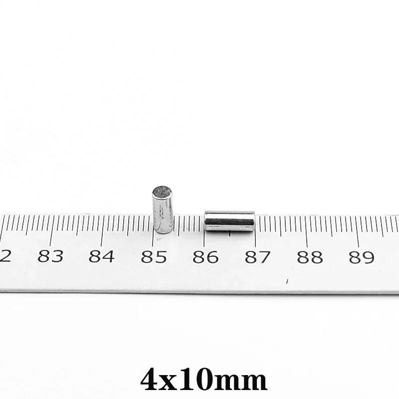 4x10มม. แผ่นแม่เหล็กหายาก4มม. x 10มม. แม่เหล็กนีโอไดเมียมกลม4x10มม. แผ่นแม่เหล็กขนาดเล็ก N35 4*10มม.