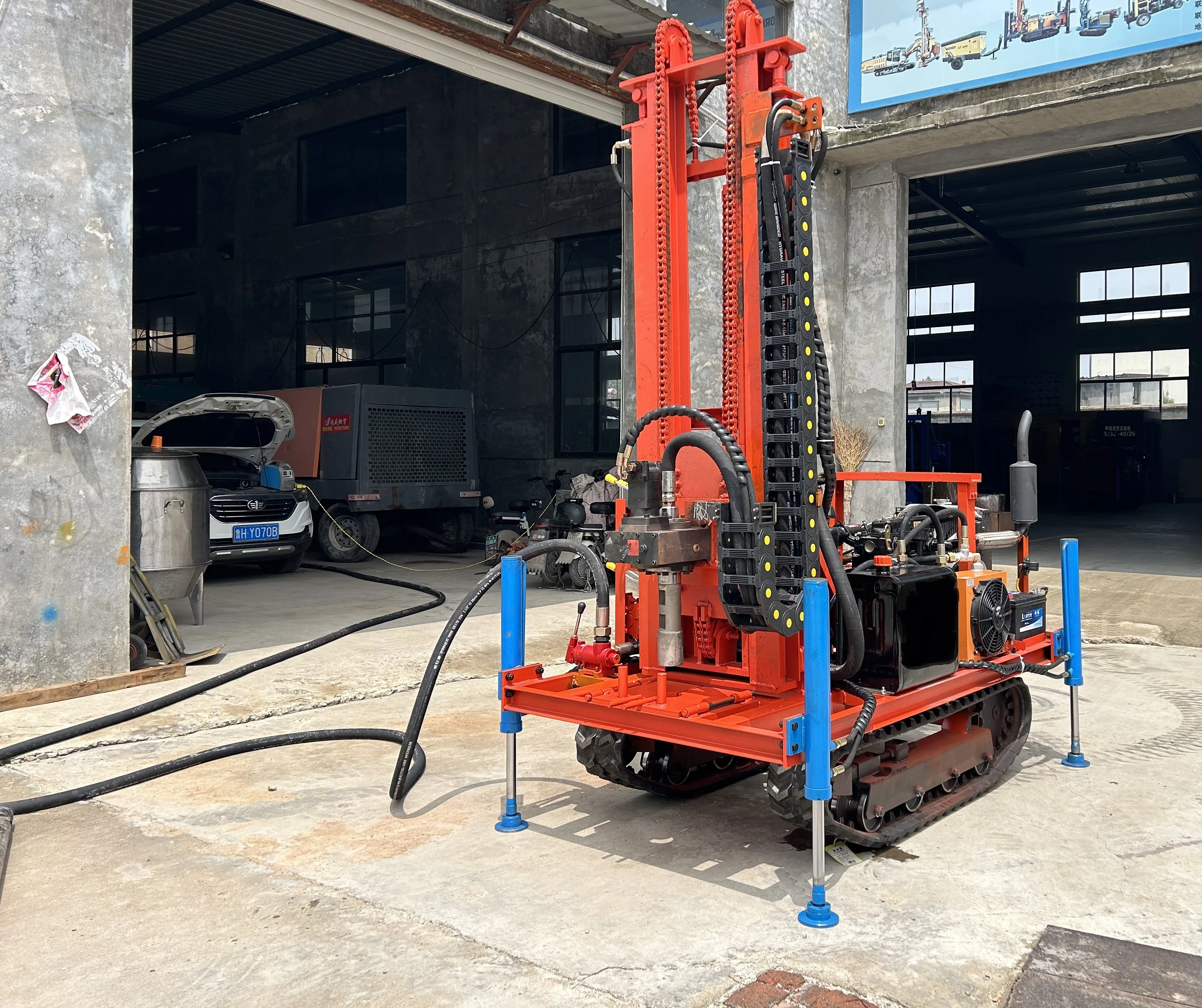 

New Water Well Drilling Rigs 78KW diesel Engine More Powerful Water Well Drilling Rig Small Photovoltaic Drilling Rig