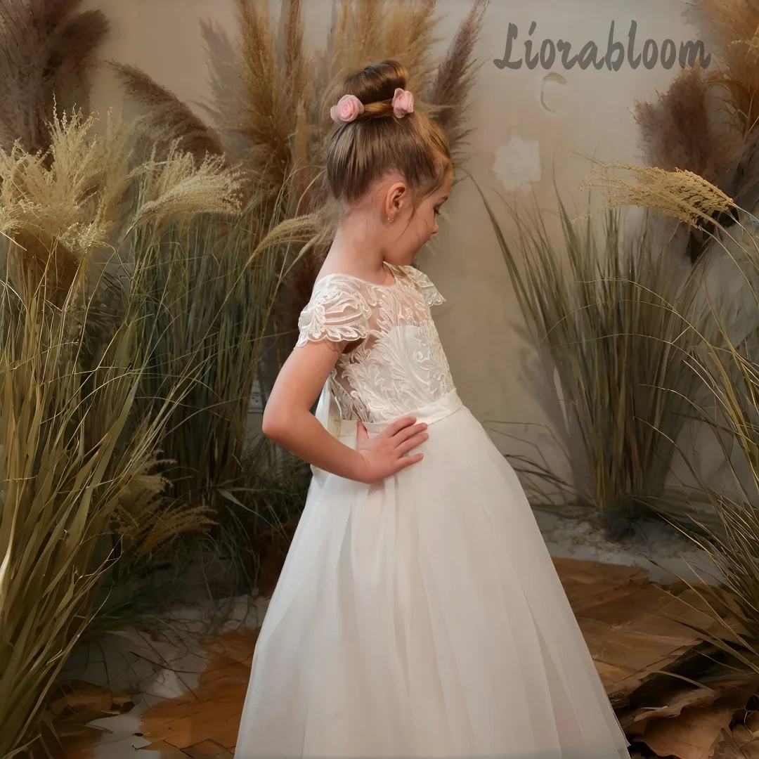 

Custom Girls' Formal Dress Lace Tulle Gown Flower Girl Dress Women's Wedding Party Attire Dress свадебное платье