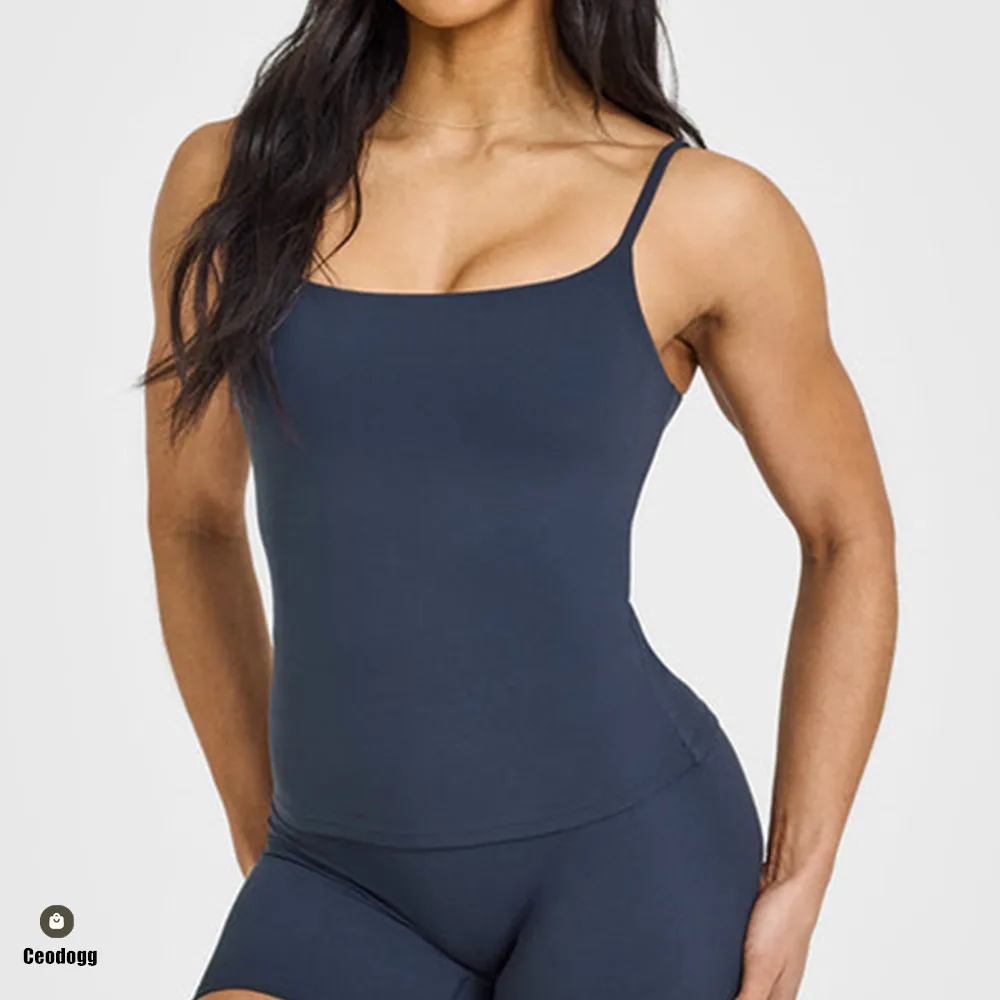 

Майка для тренажерного зала, встроенный бюстгальтер, женская одежда для йоги, жилет для фитнеса с квадратным вырезом, красивая спина, спортивные тренировки XP01