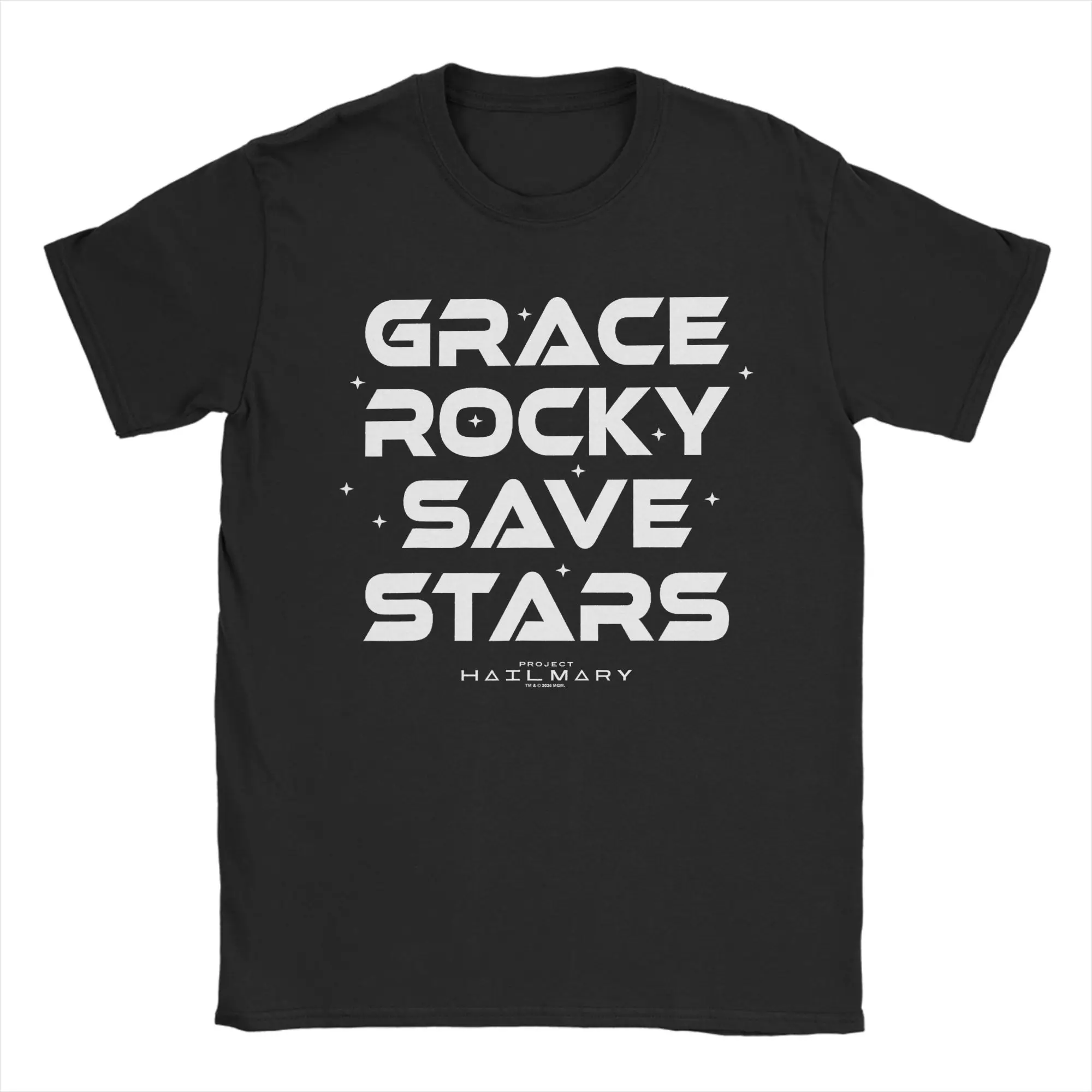 Men's T-Shirt Project Hail Mary Grace Eridani-Rocky Star Vintage Cotton Tee Short Sleeve Poster T Shirts Round Collar Clothes