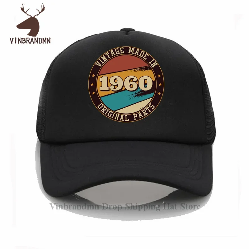 

Летняя горячая распродажа, винтажные бейсболки Made In 1960 года, крутая шляпа-ведро на день рождения для мужчин и женщин, хлопковая панама 2021, уличный козырек, крутая шляпа Fishng