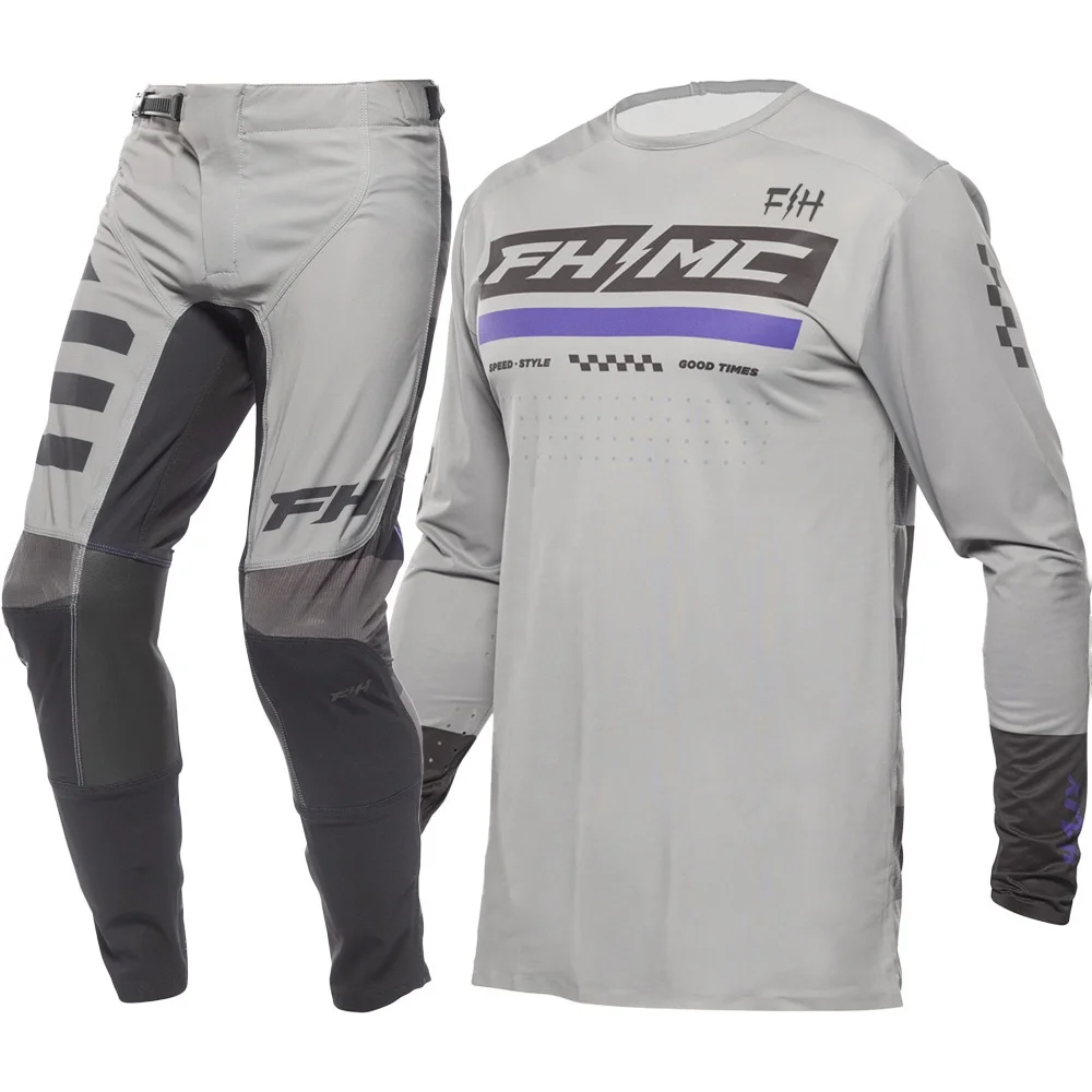 2024 fh moto mx conjunto camisa da bicicleta da sujeira pódio fxr motocross conjunto de equipamentos atv motocicleta combo fora da estrada camisa e calça