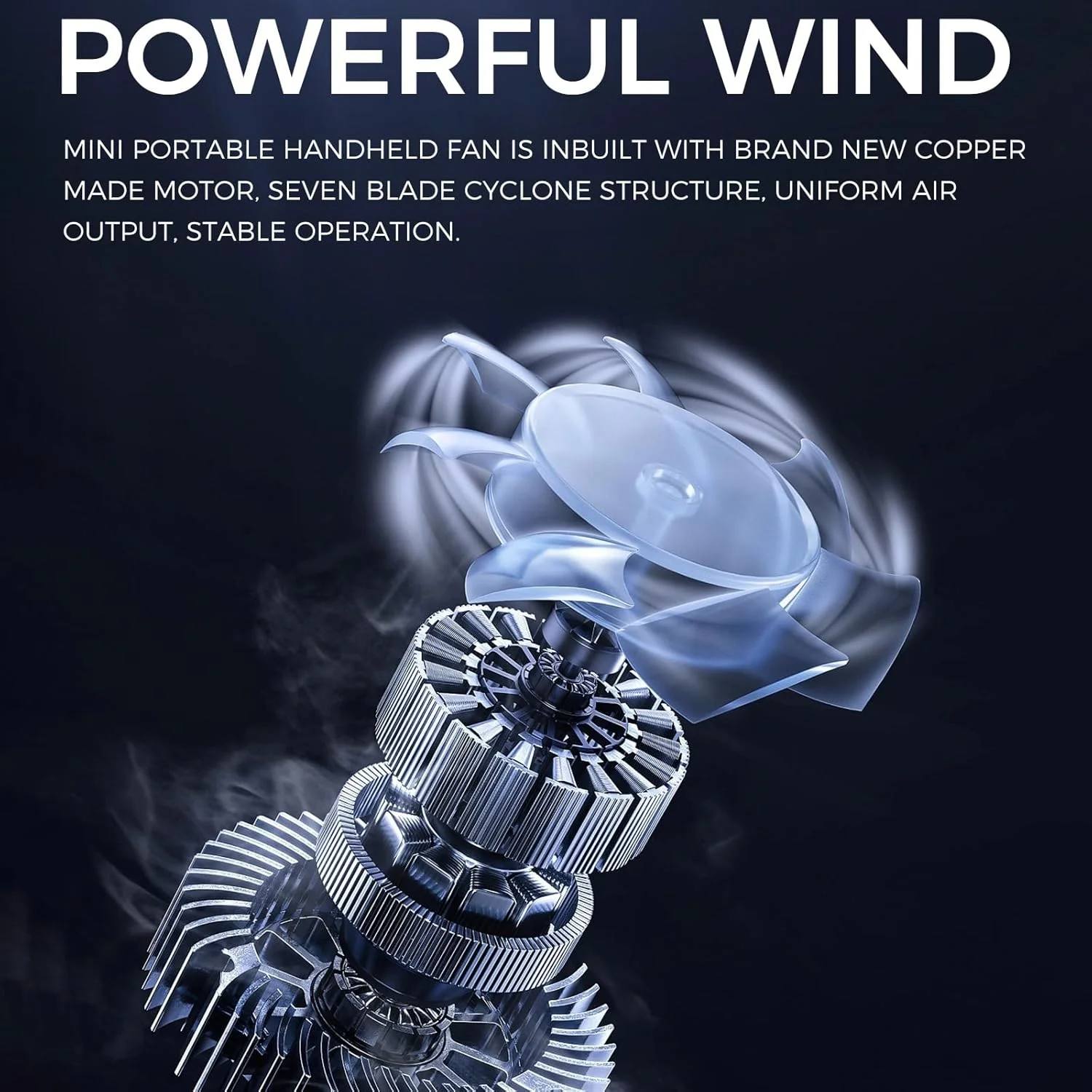 مروحة صغيرة محمولة، مروحة صغيرة شخصية مع خطاف، سرعات قابلة للتعديل، قوية قابلة لإعادة الشحن عبر USB، مكتب للسفر، مكتب، غرفة، خارجي #5