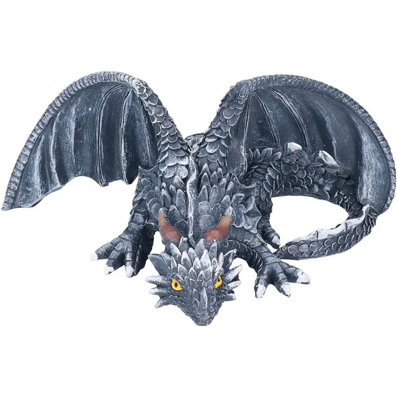 Promotion! Garden Big Squatting Dragon Sculpture Guardian Statue Garden Dragon Sculpture Halloween Outdoor Gothic Decor