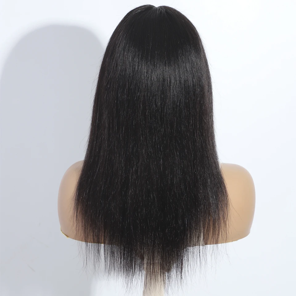 Sleek 18 Inch Straight Human Hair Wigs For Women 13X6X1 Lace Front Wigs 100% Real Natural Black Remy Brazilian Hair Wigs