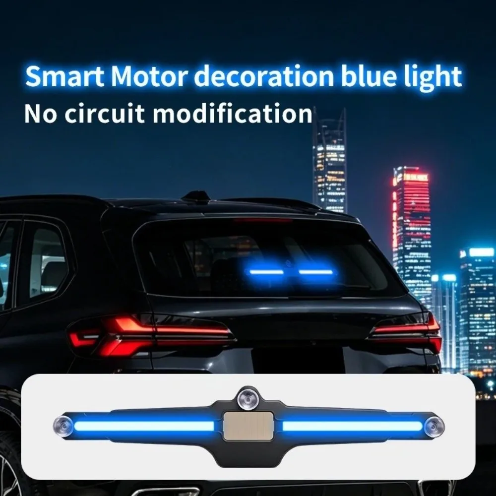 Blue Light LED Warning Light Wireless Solar Powered Solar Warning Light Breathing Vibration Flash Light Sensing Charging