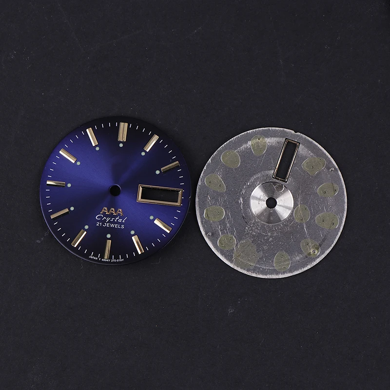 1pcs Vintage Watch Dial DIY Parts 3 A Dual Calendar Literal Men's Watch Accessories For 46941/46943 Movement