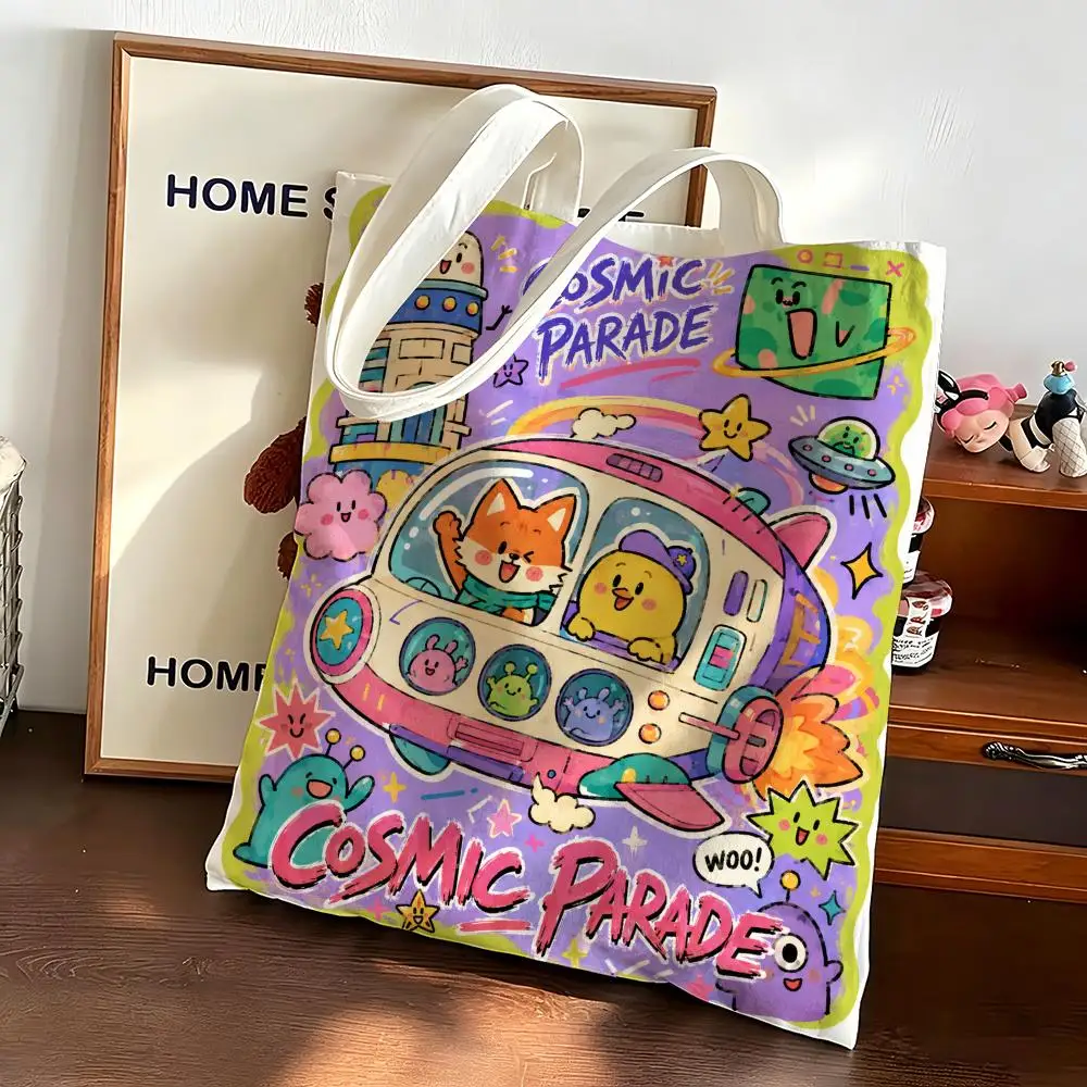 Playful Adventure Storage Bags Canvas bags are suitable for going to class, shopping, gifts, and commuting