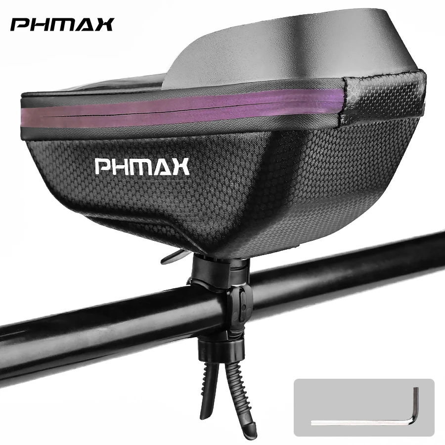 

PHMAX Handlebar Top Tube Bike Bag Bicycle Waterproof Storage Bag Touch Screen Bike Bag Mobile Phone Holder Bike Accessories 2024