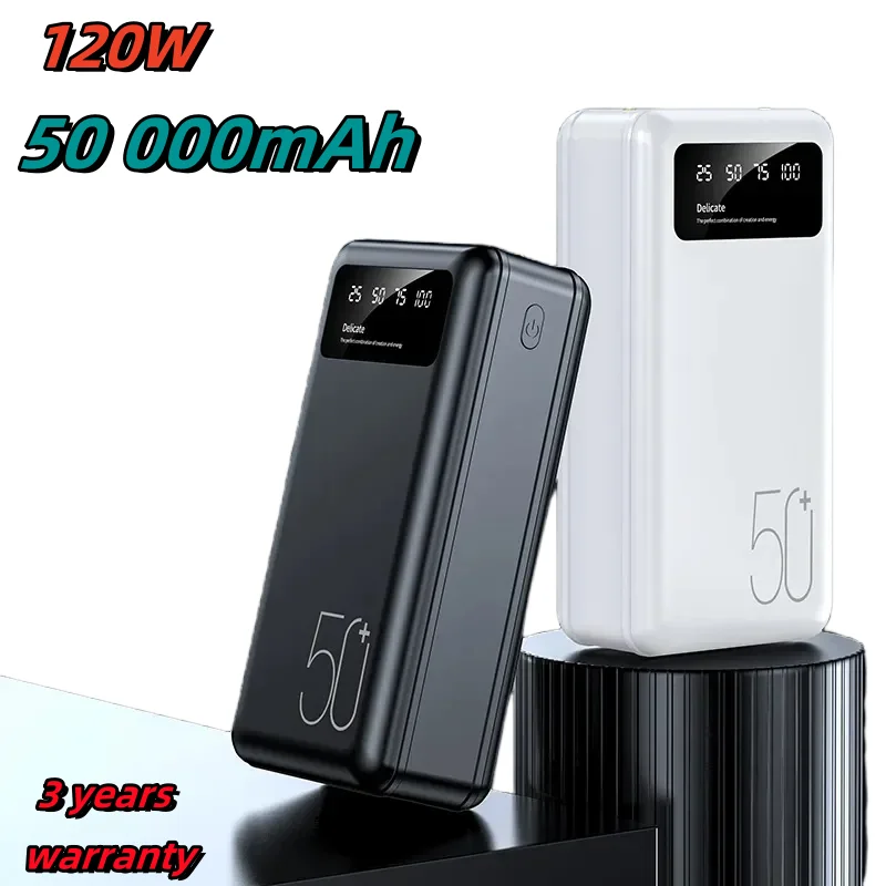 

120W Power Bank 100000mAh Portable Fast Charging Powerbank Type C PD Qucik Charge External Battery Charger For iPhone 15 Xiaomi