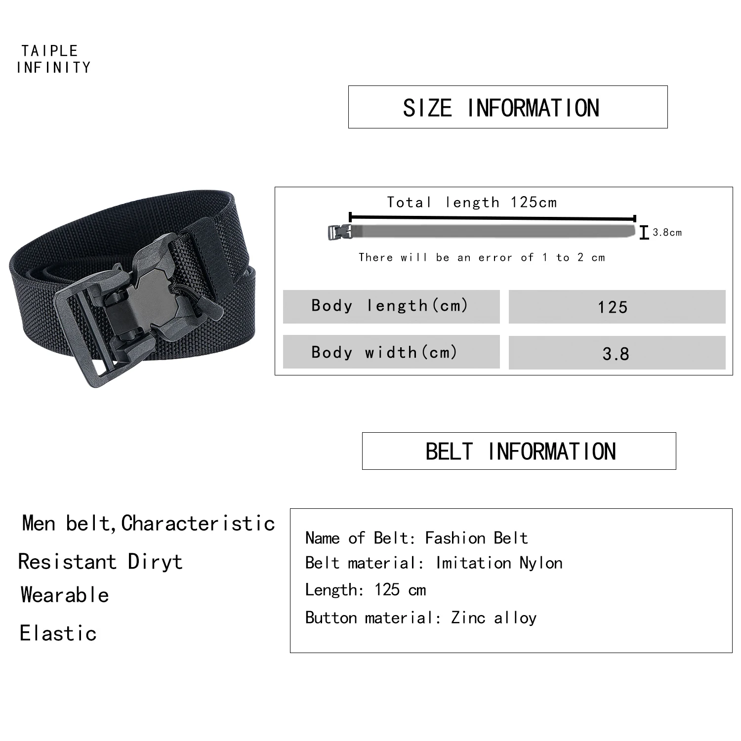 Tactische Riem Magnetische Gesp Quick Release Elastische Riem Casual Nylon Werkkleding Training Riem Mannen Broek Riem