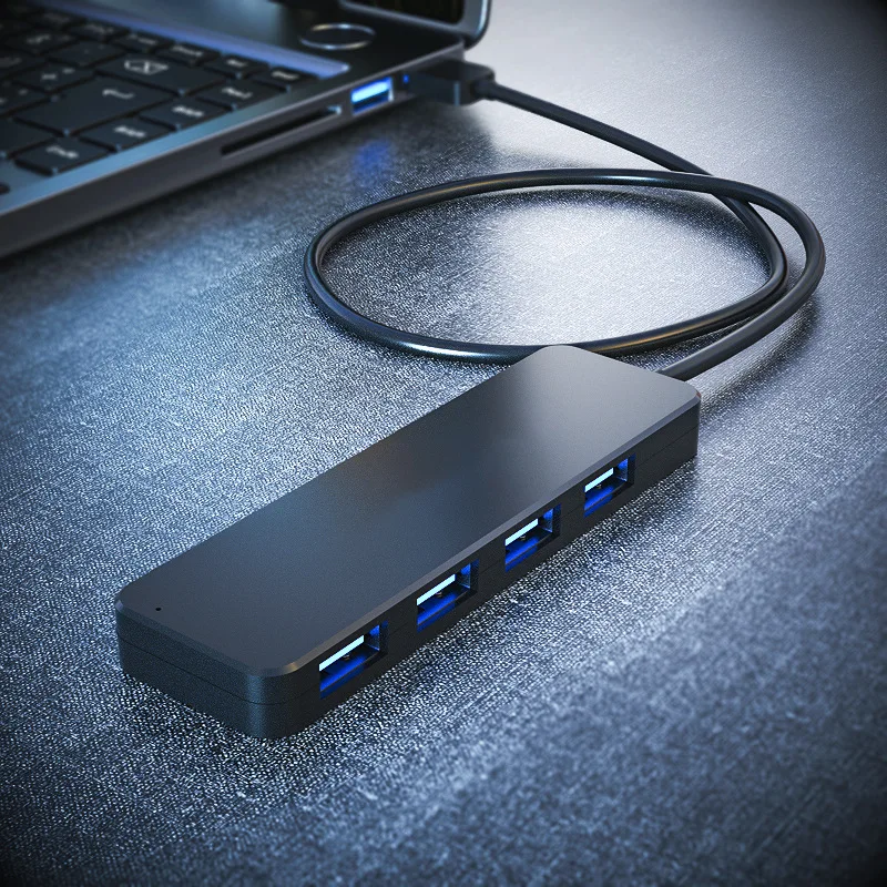 Usb Hub 2.0/3.0 4 Ports Hub Ultra Slim Portable Usb Splitter for 10/8/8.1/7 / Vista / Xp and Os X, Linux E1a1