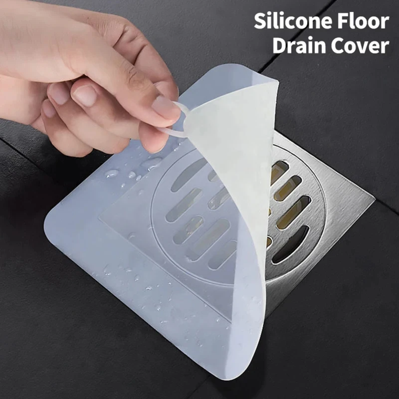 Sewer Floor Drain Cover Deodorizer Silicone Deodorizer Mat Kitchen Restroom Toilet Bathroom Household Accessories Supplies