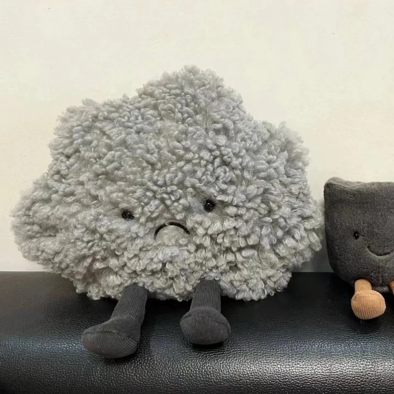 Stormcloud-Bolsa de felpa con forma de nube de trueno, llavero, muñeco de peluche, bolso novedoso, regalo para niñas y mujeres, accesorio único