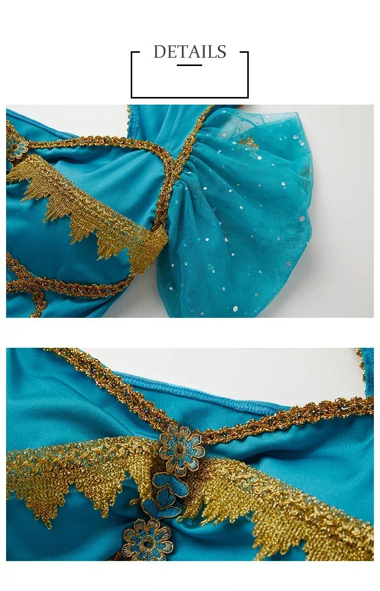 Festival costumi da principessa araba danza indiana ricama Bollywood Jasmine Costume Party Cosplay Jasmine Princess Fancy Outfit