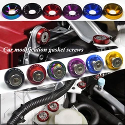10PCS Universal M6 Car Nuts Bolts JDM Stickers Password Fender Washer License Plate Bolts Car Styling Modification Accessories