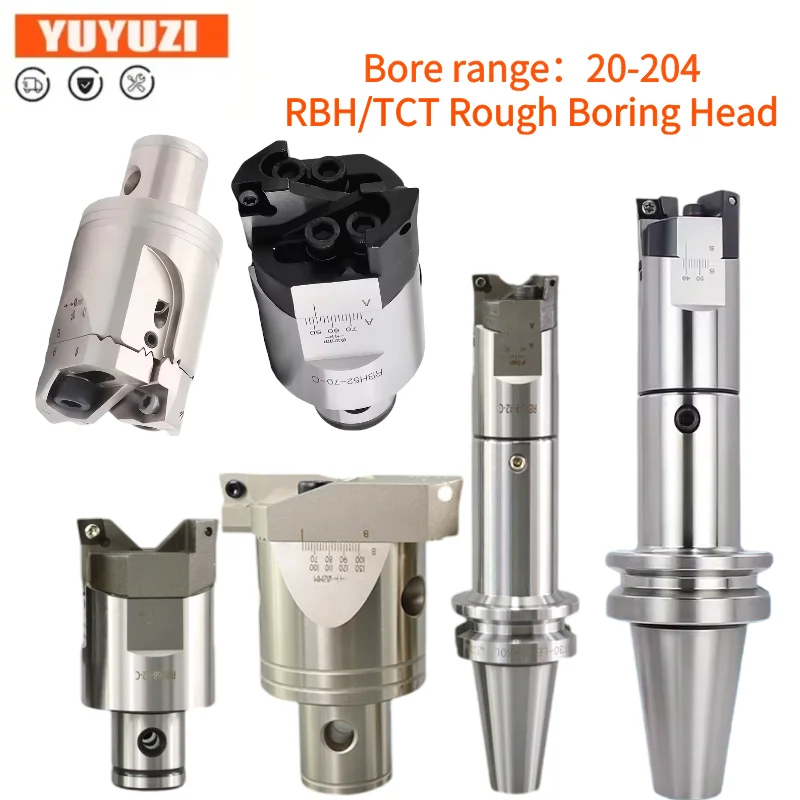 RBH TCT Adjustable Double-edged Boring Head BT30 BT40 LBK Rough Boring Head 25-33 32-42 40-55 Boring Tools Compatible CCMT Blade