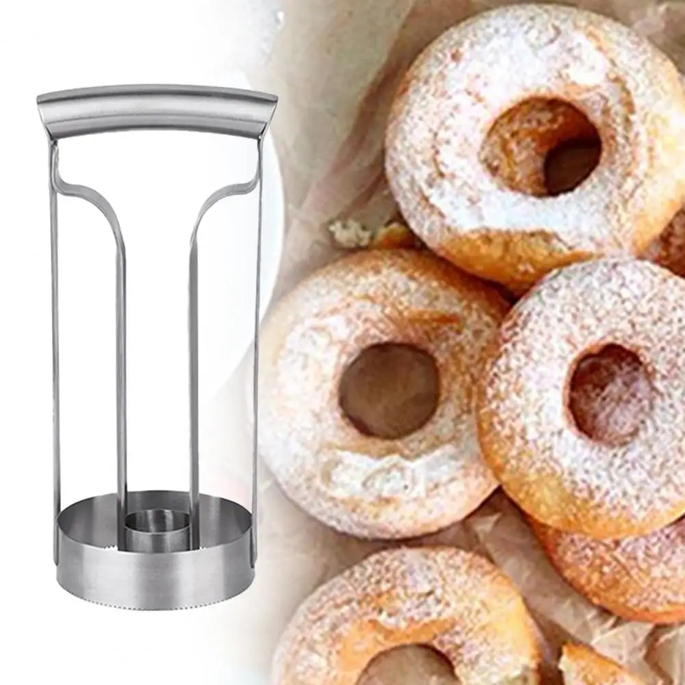 Convenient Doughnut Mold Stainless Steel Cookie Mold Food Grade Cake Bagel Donut Cutter Maker Mould Baking Tools