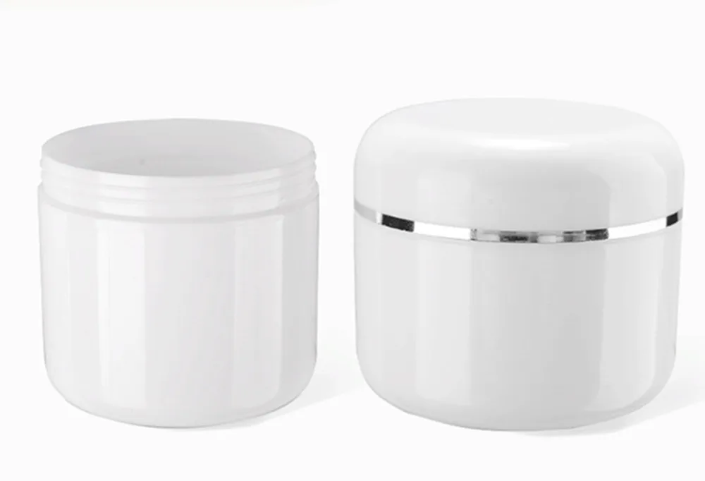 

20g/50g/100g/250g white Portable Plastic Cosmetic Empty Jar Pot Box Makeup Nail Art Cosmetic Bead Storage Container Round Bottle