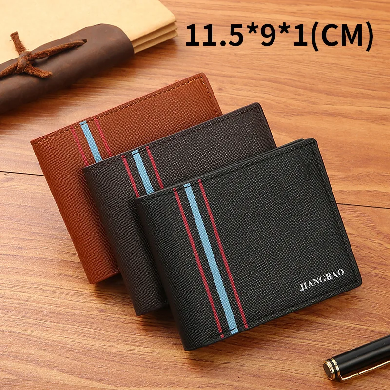 Men PU Wallets Leather ID Credit Cards Holder Light Soft Coin Pocket Male Business Money Coin Photos Purses Multifunctional Bag