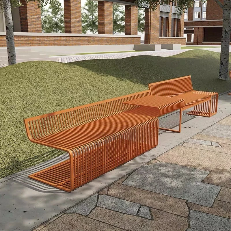 

Outdoor Lounge Chairs Campus Courtyard Outdoor Garden Bench Combination Hotel Poolside Furniture Stool