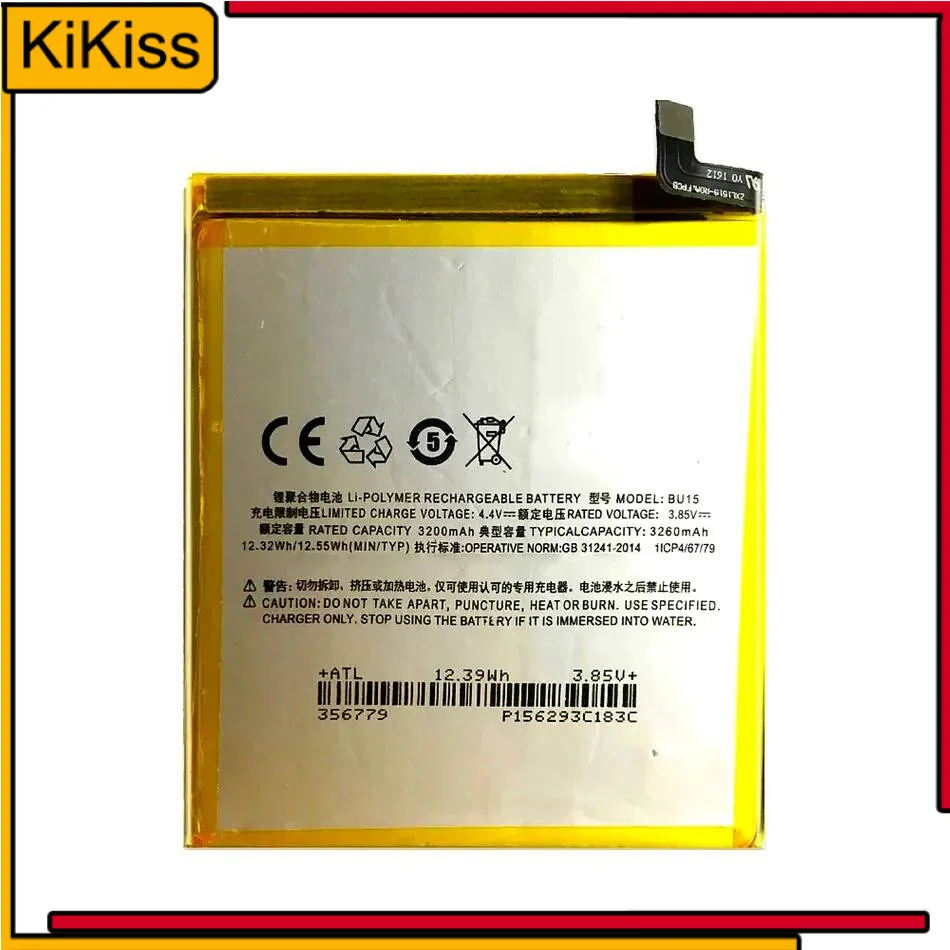 

Premium Replacement BU15 Mobile Phone Battery Reliable Power For Meizu Meilan U20 3260mAh