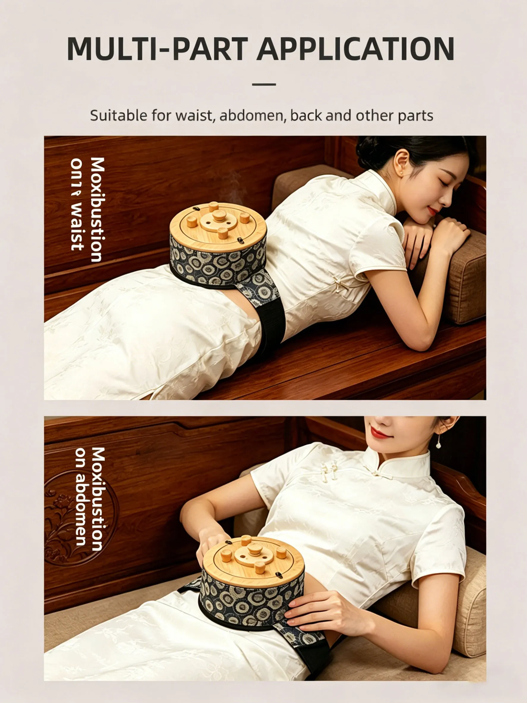 Smokeless Moxibustion Box Waist and Abdomen Moxa Stick Holder Portable Moxibustion for Home Use Relieve Pain Mugwort Roll Burner