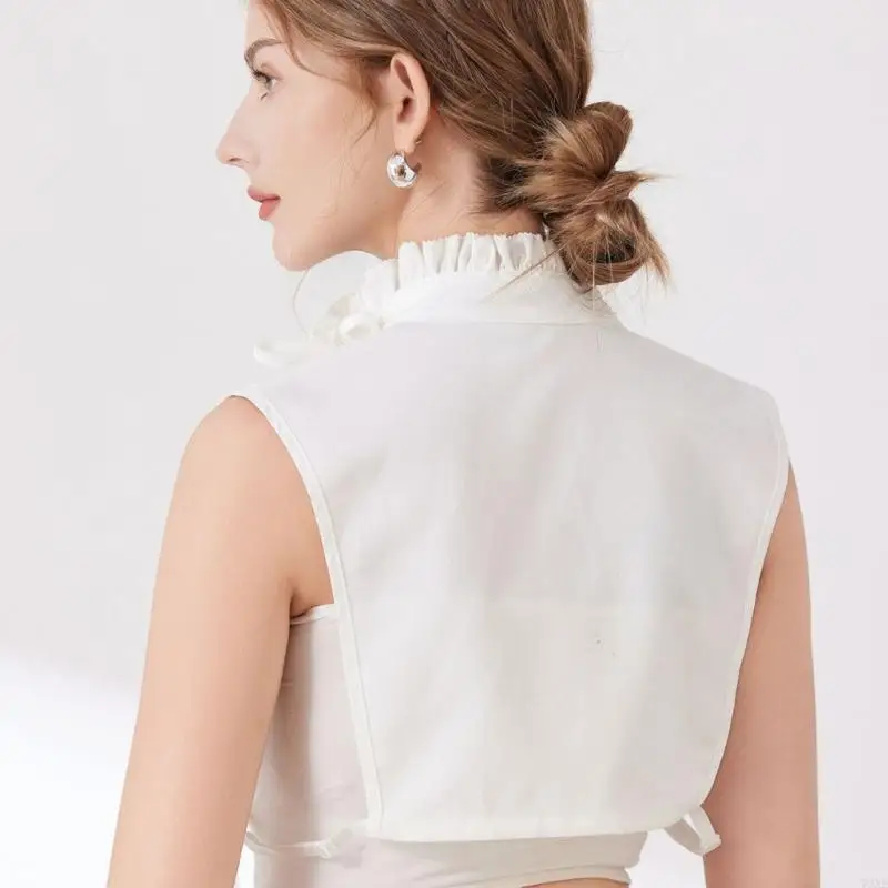 72xe مكشوف العنق الياقات القابلة للإزالة للمكاتب للنساء الزي الرسمي غير الرسمي الزي الرسمي #4