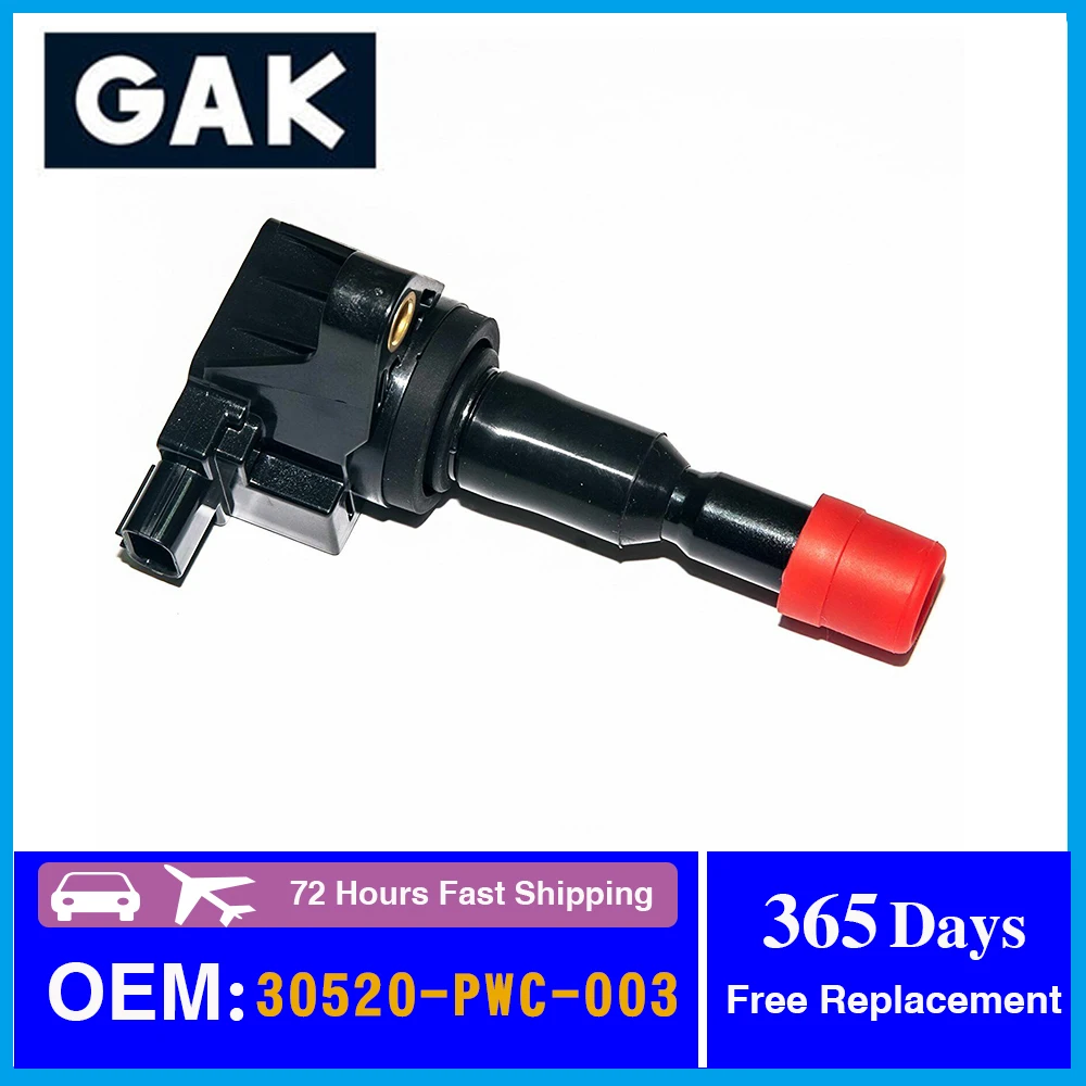 

GAK Ignition Coil 30520-PWC-003 30520-PWC-S01 30520-PWC-013 CM11-110 fit For HONDA AIRWAVE FIT II JAZZ 1.3L 1.5L 2002-08