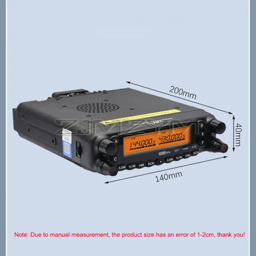 TH-7800 Dual display Car Radio Walkie talkie Dual Band 134-174/400-480MHz 50W  Mobile Transceiver Two way radio