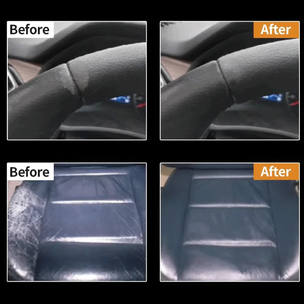 Imitation Leather Repair Paste for Steering Wheels and Car Seats - Restore Faded Imitation Leather, Repair Tears and Scratches