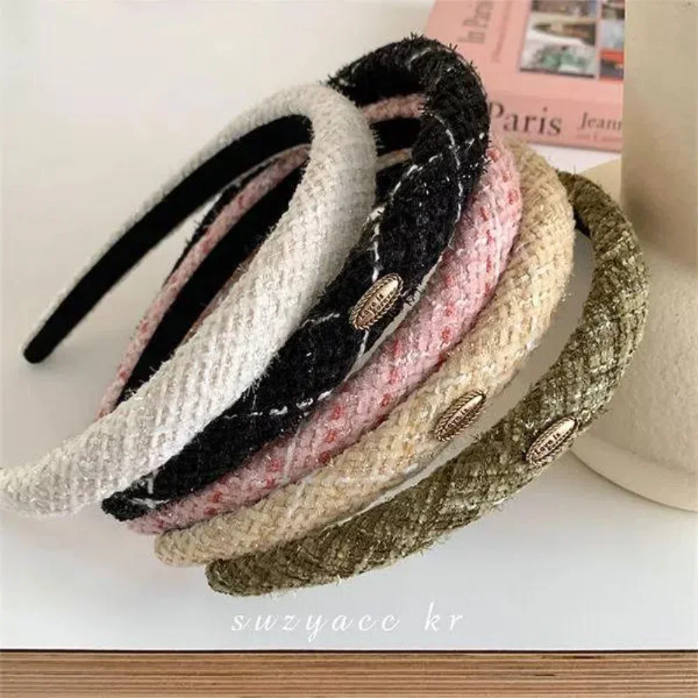 New  Elegant Bezel Retro Women Headband Girls Hair Bands Hairband Hoop for Wedding Party Holiday Korean Hair Accessori