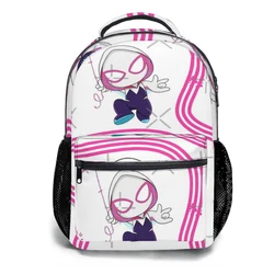 New fashion Cute spider ghost wen, baby spidey cartoon ghost kids Pattern School Bag Print Backpack 17 pollici