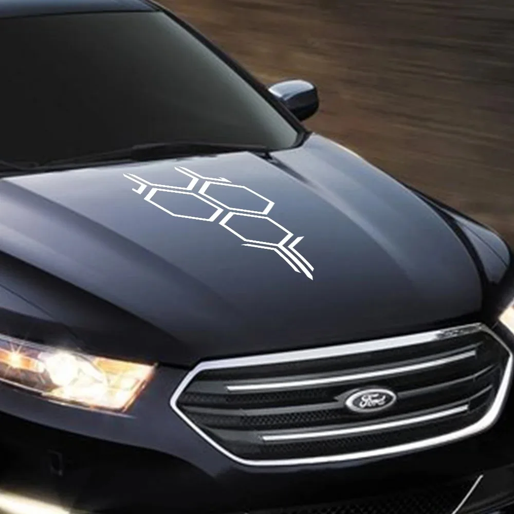 غطاء غطاء محرك السيارة العالمي ملصق أحجام مختلفة الرسومات العسل الفينيل فيلم ديكور ملصق مائي السيارات SUV الضبط الخارجي الملحقات #2