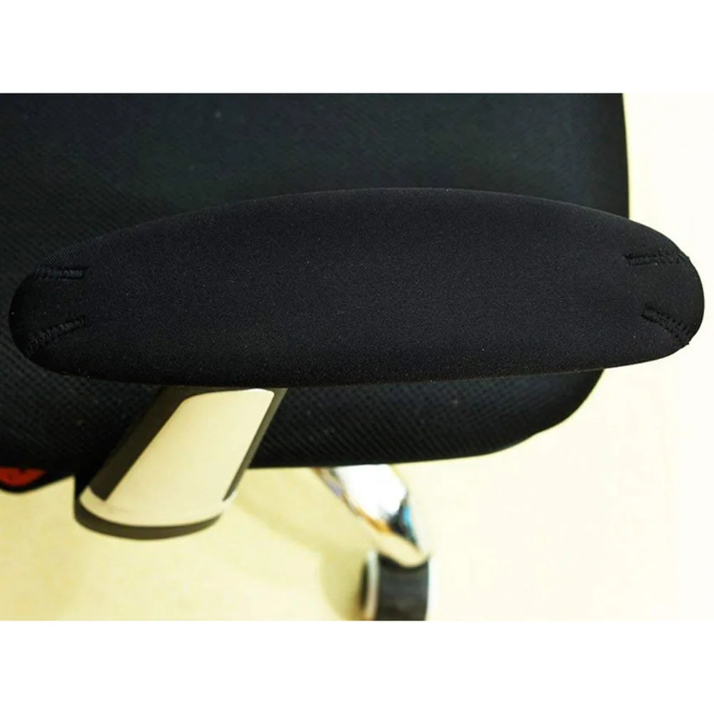 

2pcs 1 Pair Large Black Chair Arm Rest Pad Neoprene Office Home Use Arm Elbow Pain Relief Support Cushion For Chair