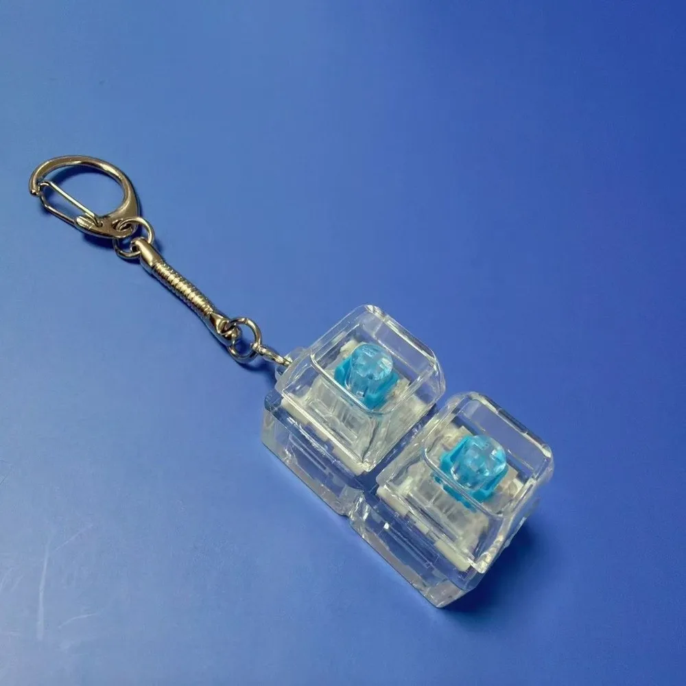 

New 4/5 Keys Finger Keyboard Stress Relief Gadget Fidget Keychain Button Keycap Pass The Time Clicker Toy Adult