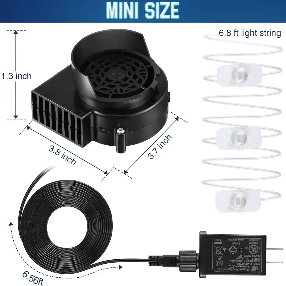 Mini 12V 1.2A Opblaasbare Blower LED Light Strings Duurzame Luchtblazer Universele High Power Blower Fan Kerstversiering