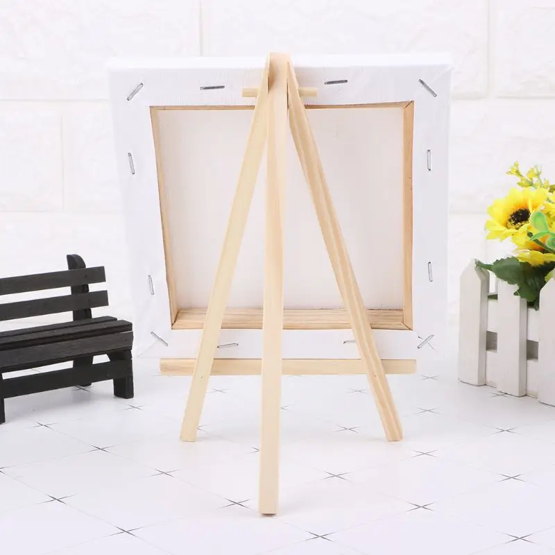 Wood Mini Easel Frame Tripod Display Meeting Wedding Table