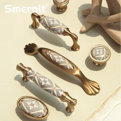 Neo-Chinese Style Door Handles for Kitchen Cabinets Knobs and Handles Ceramic Door Handle Furniture Handles Drawer Pulls