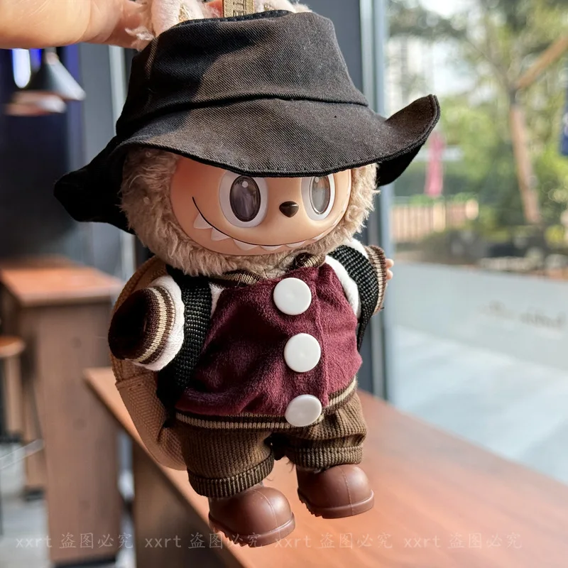 เหมาะสำหรับตุ๊กตาลาบูบูขนาด 17 ซม. เสื้อผ้าตุ๊กตา อุปกรณ์เสริมตุ๊กตา เสื้อโค้ทฤดูใบไม้ร่วงและฤดูหนาว ชุดลำลองสำหรับตุ๊กตา ของขวัญวันหยุด