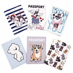 New Cute Pets Dog Travel Passport Case ID Card Cover Passport Holder Protector Organizer Protege Passeport