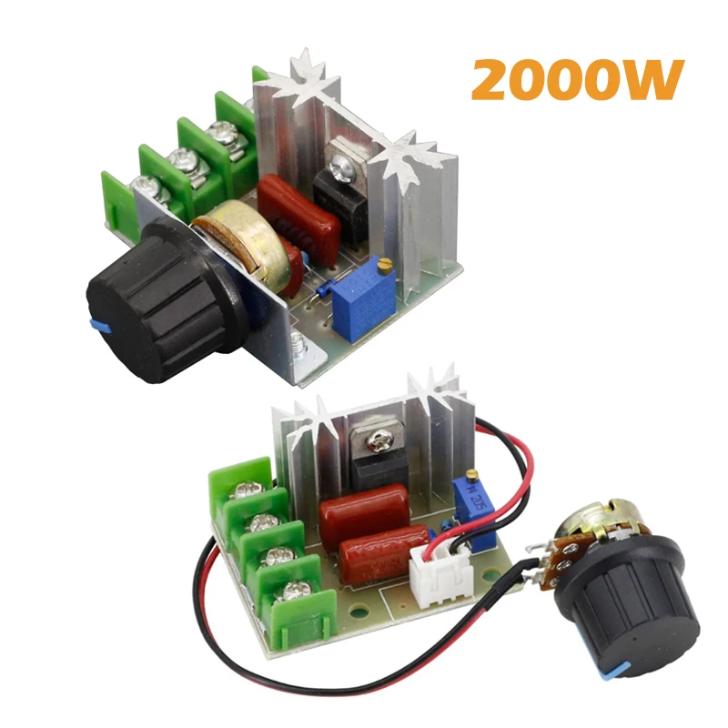 Regulador de tensão CA controlado por silício Regulador de velocidade do motor de alta potência Regulador de velocidade dimmer Termostato 2000W