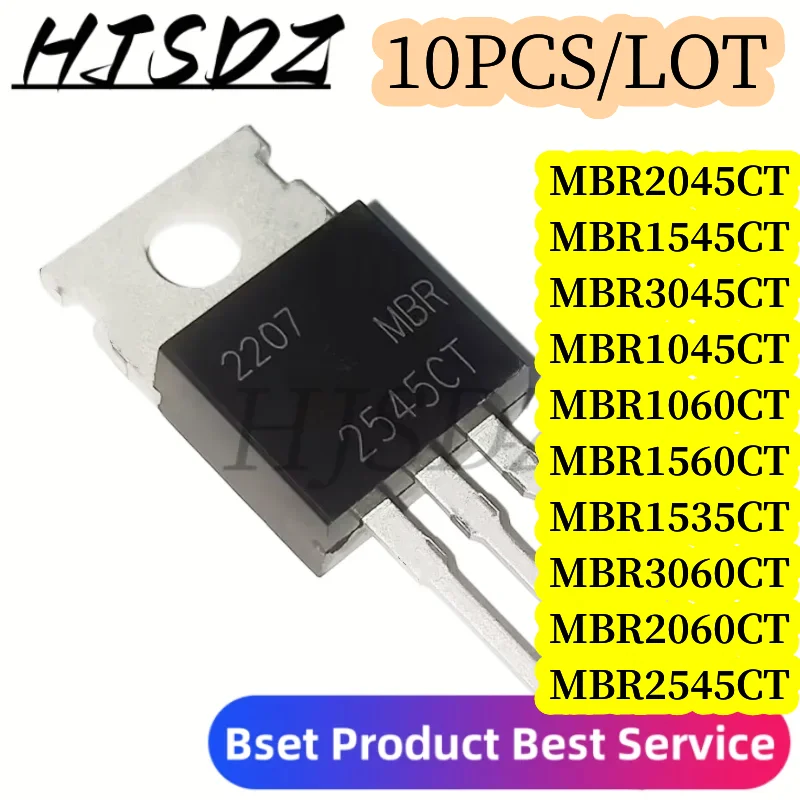 10pcs MBR2045CT MBR2045 MBR1545 MBR3045 MBR1045 MBR1060 MBR1560 MBR1535 MBR2545 MBR2060 MBR3060