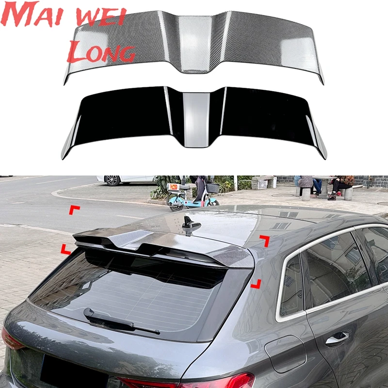 For Audi A3 S3 RS3 8Y 5Door Sportback 2021-2024 Maxton Style Car Rear Roof Spoiler Splitter Rear Trunk Lip Cap Car Accessories