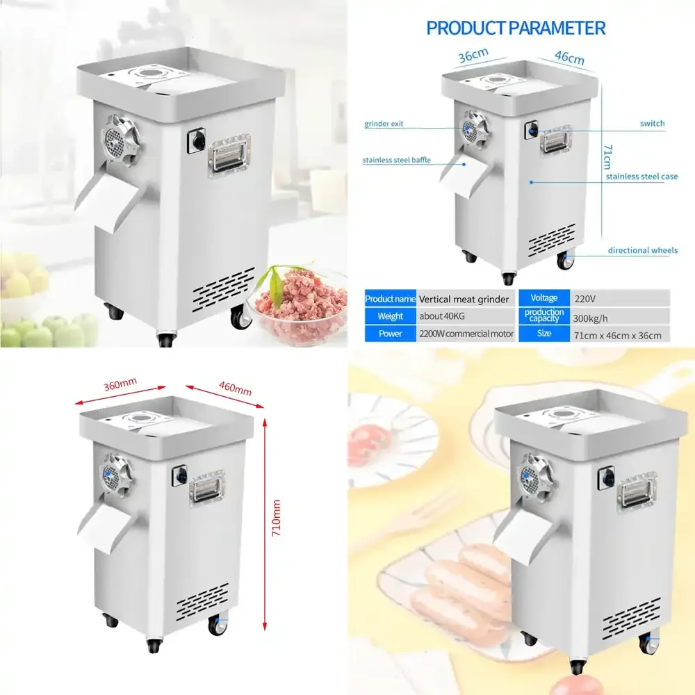 

12.5 Hot sell Meat Cutting Machine 2200W 300kg Per Hour Food Processing Commercial Vertical Meat Slicer Cutter Machines