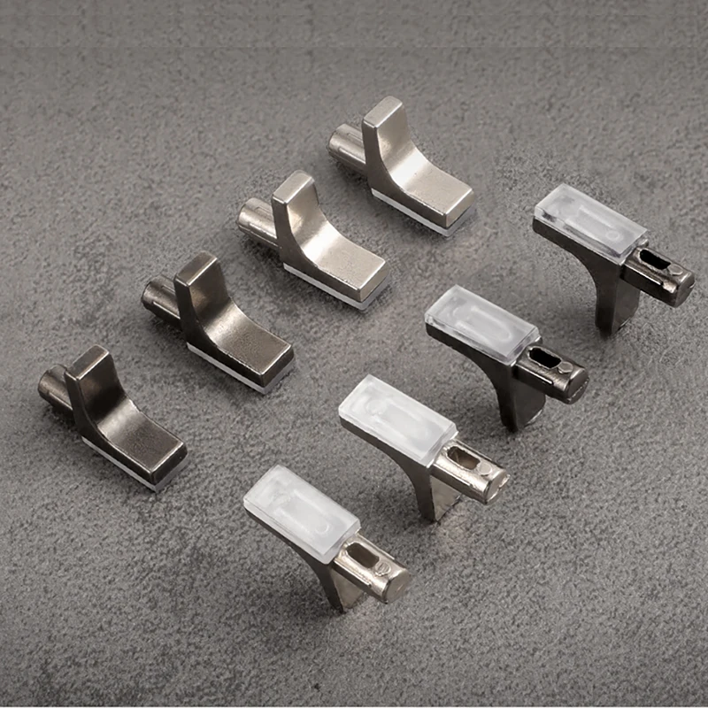 4PCS Metal Cabinet Support Pins Studs Black Silver Wardrobe Layered Partition Holder Wood Glass Load-bearing Fixing Brackets